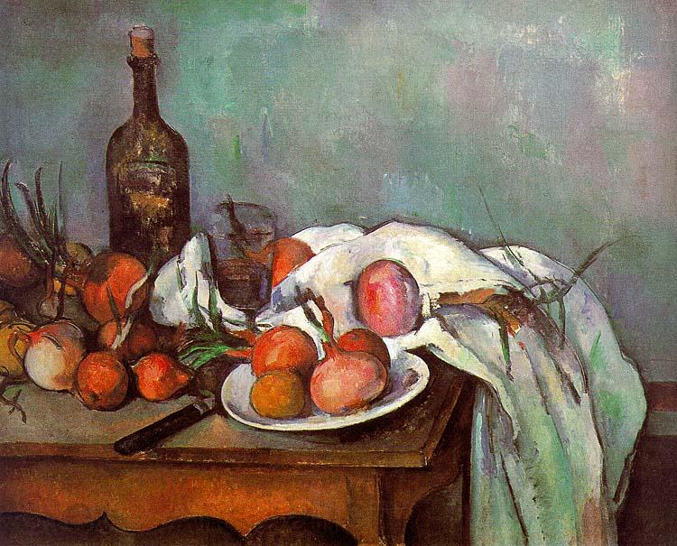Paul Cezanne Onions and Bottles France oil painting art